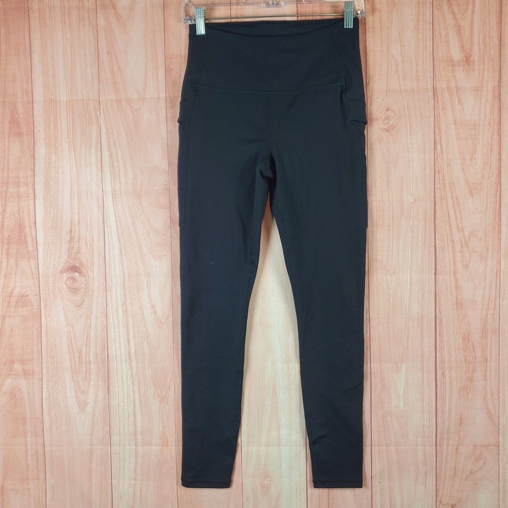 Prana‎ Heavana Leggings Womens Small Black Elastic Waist Pull On Yoga Workout